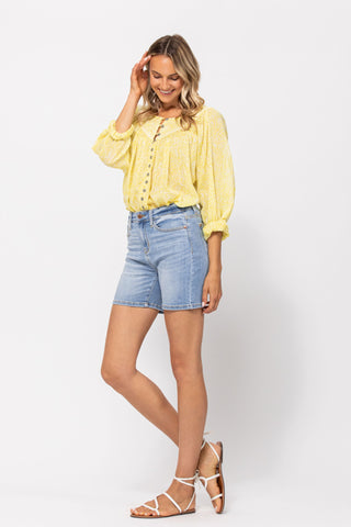 Judy Blue High Waist Mid Denim Short 15220