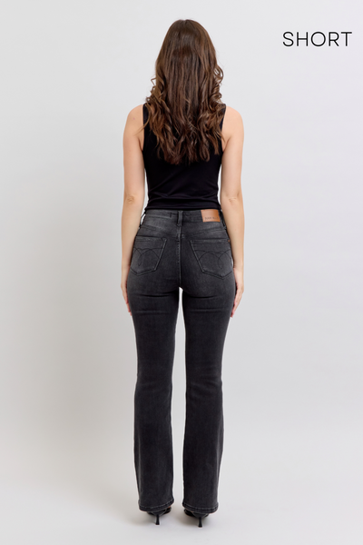 Judy Blue High Waist Tummy Control Black Bootcut Denim Jeans 88787 - 3 Inseam Options: Short, Regular, Long-Jeans-Sunshine and Wine Boutique