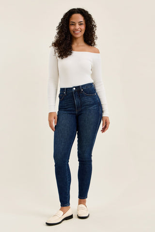 Judy Blue High Waist Tummy Control Sienna Bandana Skinny Denim Jeans 881156