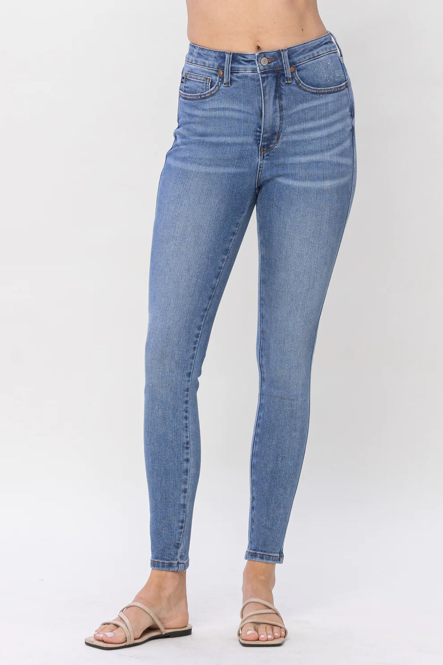 Judy Blue Betsy High Rise Tummy Control Top Shield Pocket Skinny Jeans 88538 - Exclusive-Jeans-Sunshine and Wine Boutique