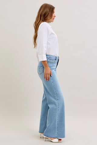 Judy Blue High Waist Retro Wide Leg Denim Jeans 88711