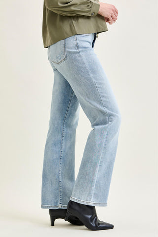 Judy Blue High Waist Light Wash Straight Denim Jeans 82501