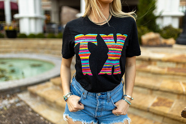 Texas True Threads Barbara's Serape TX Tee - Exclusive-Tees-Sunshine and Wine Boutique