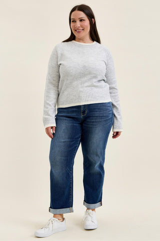 Judy Blue Mid Rise Billie Indigo Boyfriend Denim Jeans 82744