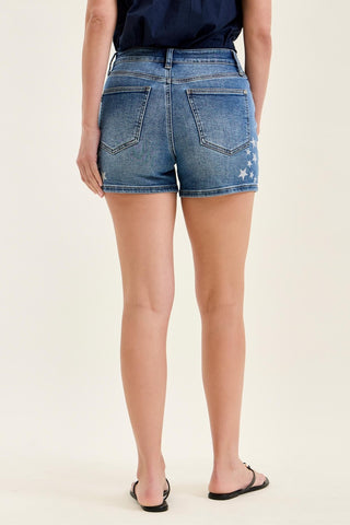 Judy Blue High Rise Slim Short with Star Splatter