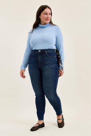 Judy Blue High Waist Tummy Control Sienna Bandana Skinny Denim Jeans 881156