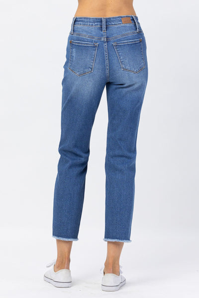 Judy Blue Embroidered "Howdy" Boyfriend Jeans with Side Seam Stitch 88108 - Exclusive-Jeans-Sunshine and Wine Boutique
