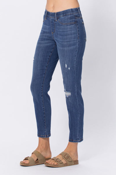 Judy Blue Nikki Mid-Rise Destroyed Boyfriend Jeggings 88369 - Exclusive-Jeans-Sunshine and Wine Boutique