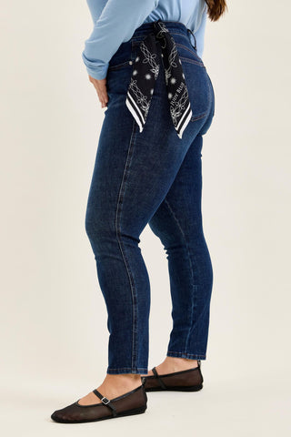 Judy Blue High Waist Tummy Control Sienna Bandana Skinny Denim Jeans 881156