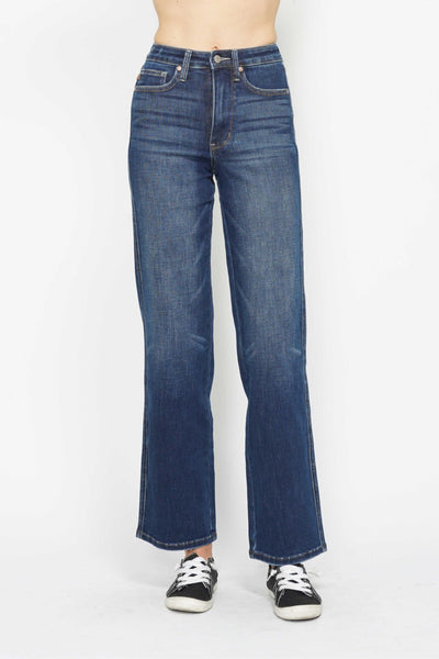 Judy Blue High Waist "Tummy Control" Classic Straight Denim Jeans 88869-Jeans-Sunshine and Wine Boutique