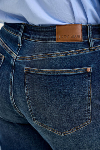 Judy Blue High Waist Fade Indigo Retro Wide Leg Denim Jeans 881159