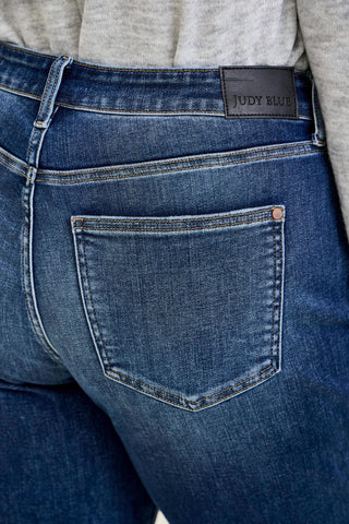 Judy Blue Mid Rise Billie Indigo Boyfriend Denim Jeans 82744