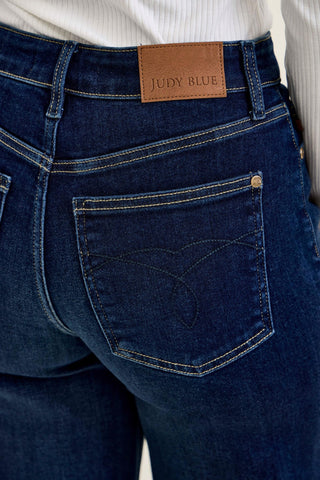 Judy Blue High Waist Lux Dark Twighlight Retro Wide Leg Denim Jeans 82748