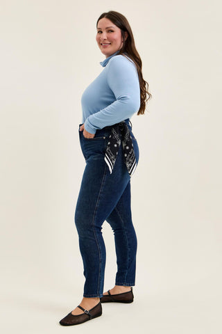 Judy Blue High Waist Tummy Control Sienna Bandana Skinny Denim Jeans 881156