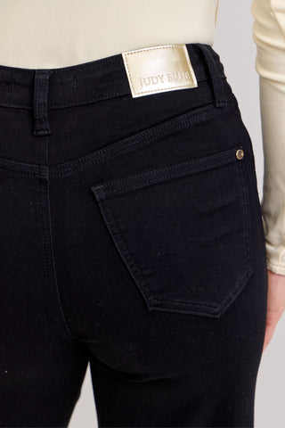 Judy Blue High Waist Retro Wide Leg Black Denim Jeans 881057