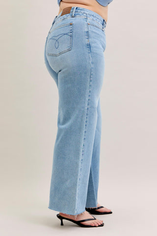 Judy Blue High Waist Retro Wide Leg Denim Jeans 88711