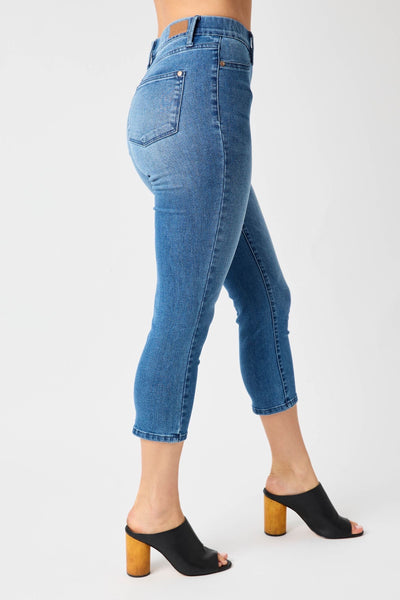 Judy Blue High Waist Pull On Cool Capri Denim 78111 - Exclusive-Jeans-Sunshine and Wine Boutique