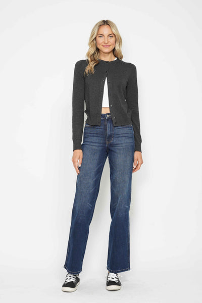 Judy Blue High Waist "Tummy Control" Classic Straight Denim Jeans 88869-Jeans-Sunshine and Wine Boutique