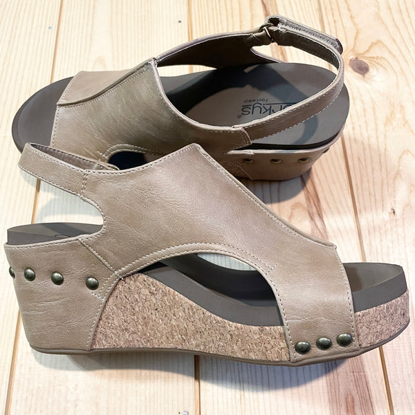 Corky's Carley Wedge, Taupe Smooth-Shoes-Sunshine and Wine Boutique