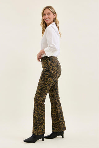 Judy Blue High Waist Leopard Bootcut Denim Jeans 881183