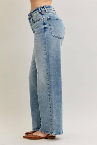 Judy Blue High Waist Wilhemina Light Vintage Wash Leg Denim Jeans 881004