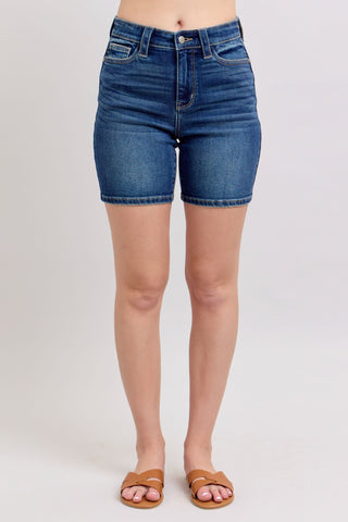 Judy Blue High Waist Bermuda Back Flap Denim Short 15287