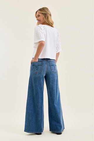 Judy Blue High Waist Palazzo Denim Jeans 82749