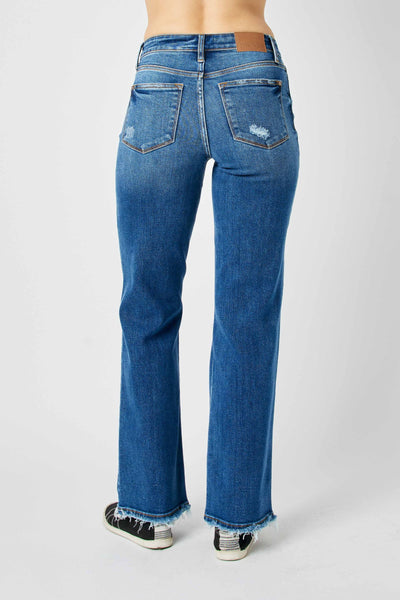 Judy Blue Mid Rise Dad Denim 82605-Jeans-Sunshine and Wine Boutique