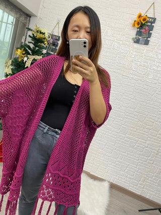 Amanda Crochet Cardigan in Six Colors