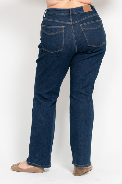 Judy Blue High Waist "Tummy Control" Classic Straight Denim 88575-Jeans-Sunshine and Wine Boutique