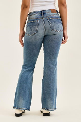 Judy Blue Low Rise Daisy Genie Blue Bootcut Denim Jeans 82747