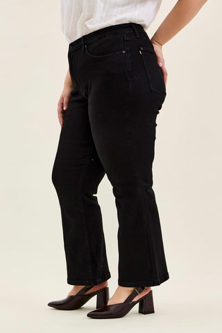 Judy Blue High Waist Tummy Control Black Bootcut Denim Jeans 881184 - Petite
