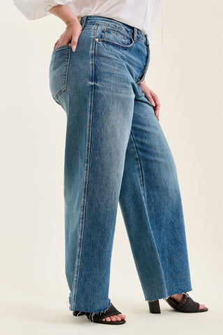 Judy Blue High Waist Rigid Magic Wilhelmina Baggy Denim Jeans 881133