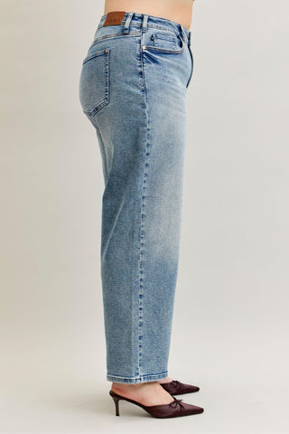 Judy Blue High Waist Wilhemina Light Vintage Wash Leg Denim Jeans 881004