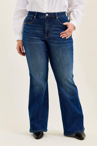 Judy Blue High Waist Tummy Control Charlotte Flare Denim Jeans 881188