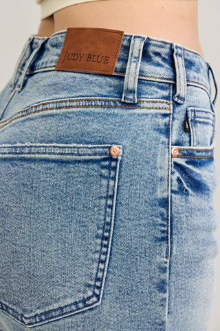 Judy Blue High Waist Wilhemina Light Vintage Wash Leg Denim Jeans 881004