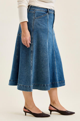 Judy Blue High Waist Lasso Stone Denim Skirt 2844
