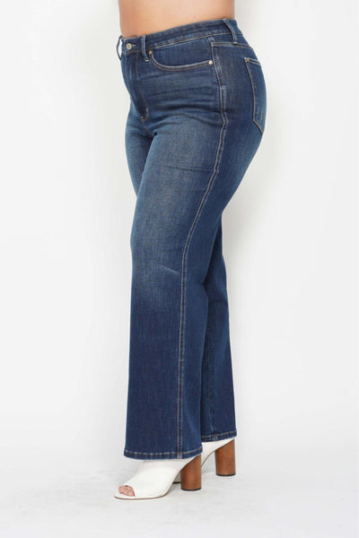 Judy Blue High Waist "Tummy Control" Classic Straight Denim Jeans 88869-Jeans-Sunshine and Wine Boutique