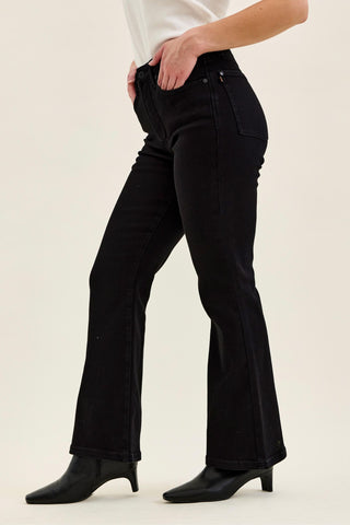 Judy Blue High Waist Tummy Control Black Bootcut Denim Jeans 881184 - Petite