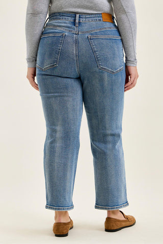 Judy Blue High Waist Tummy Control Peggy Ankle Straight Denim Jeans 881166