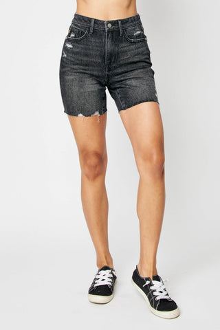 Judy Blue High Waisted Rigid Front Shorts, Black 150252 - Exclusive-Shorts-Sunshine and Wine Boutique