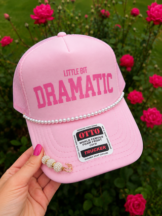 Southern Bliss Little Bit Dramatic Light Pink Otto Trucker Hat