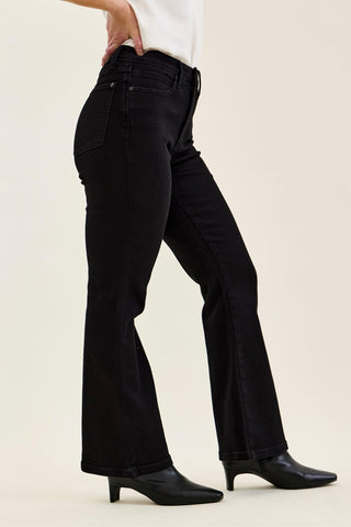 Judy Blue High Waist Tummy Control Black Bootcut Denim Jeans 881184 - Petite