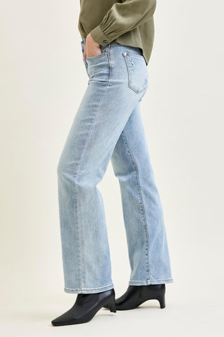 Judy Blue High Waist Light Wash Straight Denim Jeans 82501