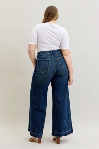 Judy Blue High Waist Front Patch Pockets Palazzo Denim Jeans 881046