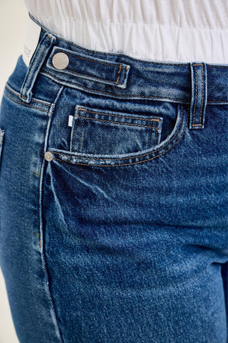 Judy Blue High Waist Rigid Magic Adjustable Tabs Column Straight Denim Jeans 881115