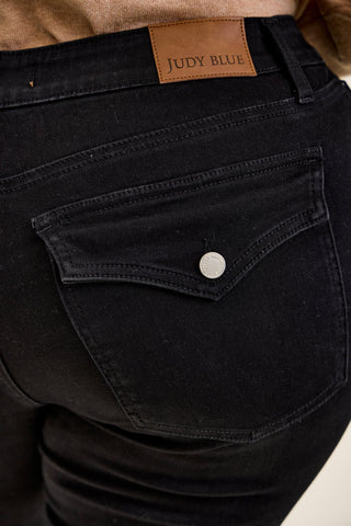 Judy Blue Low Rise Black Jaqueline Flare Denim Jeans 881181
