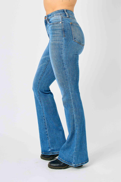 Judy Blue High Waist Classic Flare Denim 82588-Jeans-Sunshine and Wine Boutique