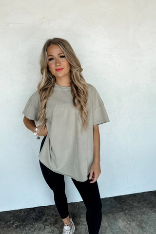 PREORDER: Joey Washed Cotton Boyfriend Tee Fall Colors