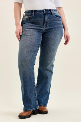 Judy Blue Mid Rise Daisy Dusk Rider Bootcut Denim Jeans 82751